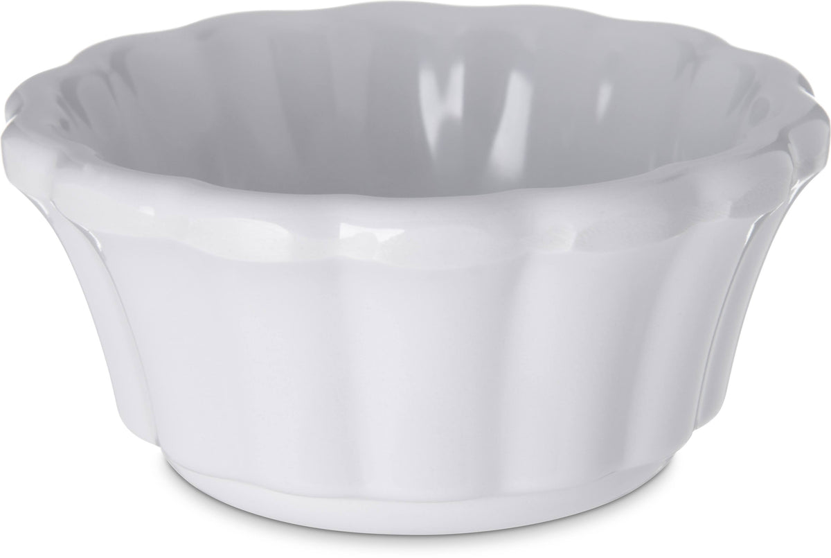 White Scalloped Ramekin 3 oz W3052