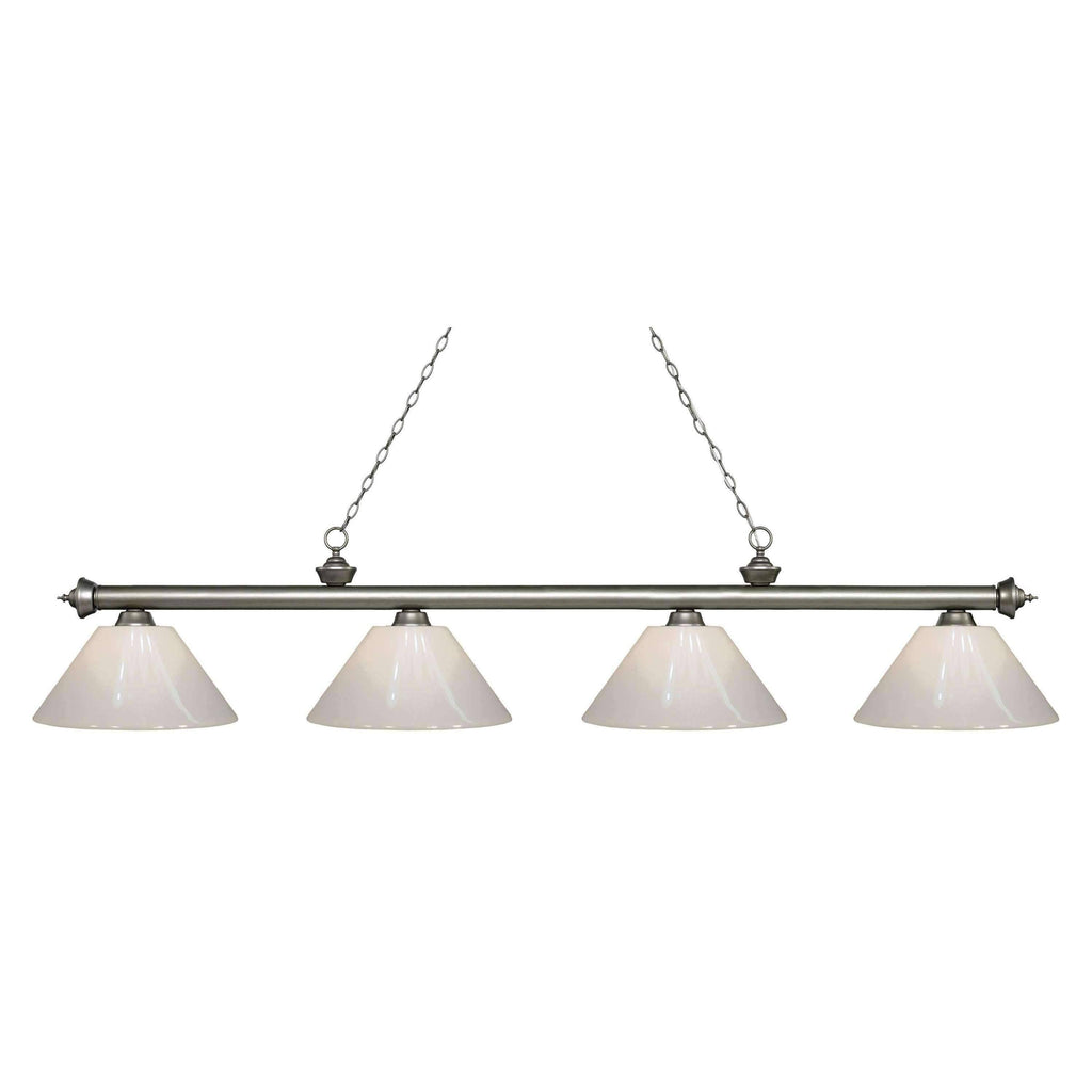 4 Light Island/Billiard Antique Silver J690