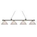 4 Light Island/Billiard Antique Silver J690