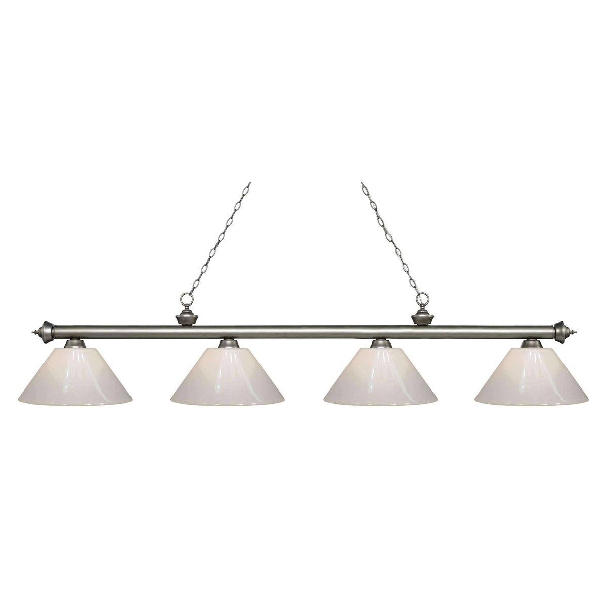 4 Light Island/Billiard Antique Silver J690