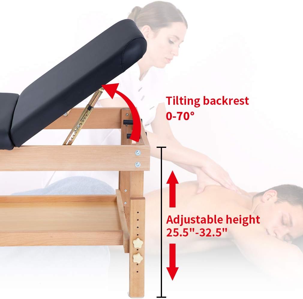 74"L 28"W Height Adjustable Heavy Duty Massage Table B4982