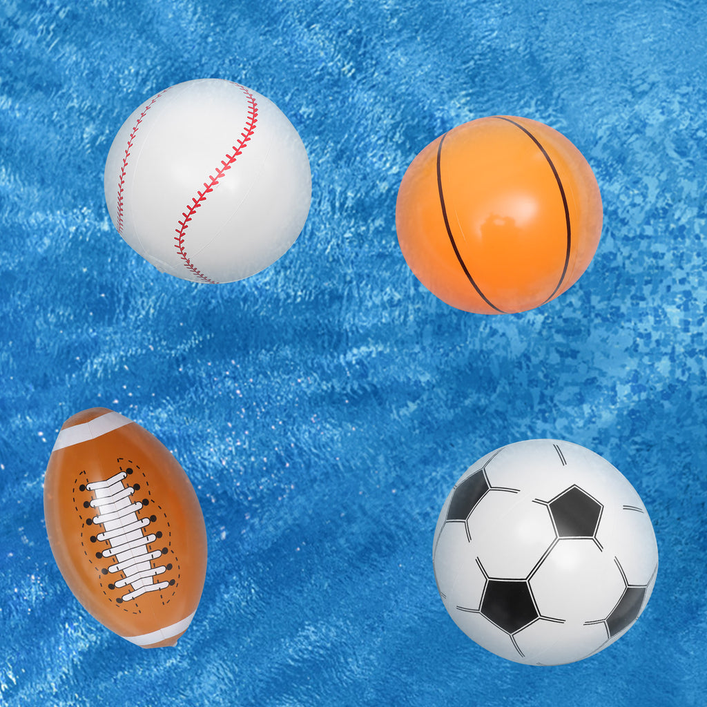 8 Pcs Inflatable Beach Ball Sports Balls for Kids X85606