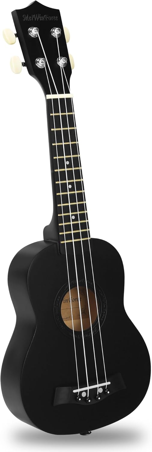 Black Soprano Ukulele 21" B4721