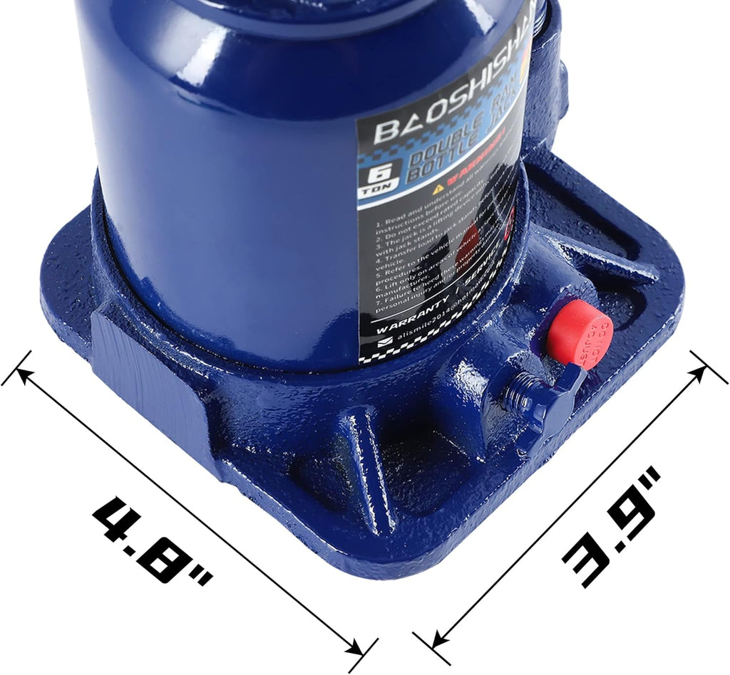 6 Ton Double Ram Hydraulic Bottle Jack Pack of 2 M1139