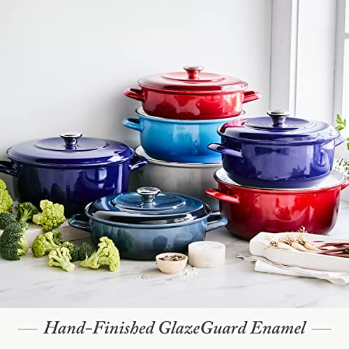 Round 5.3QT Enameled Iron Dutch Oven Pot with Lid J307451