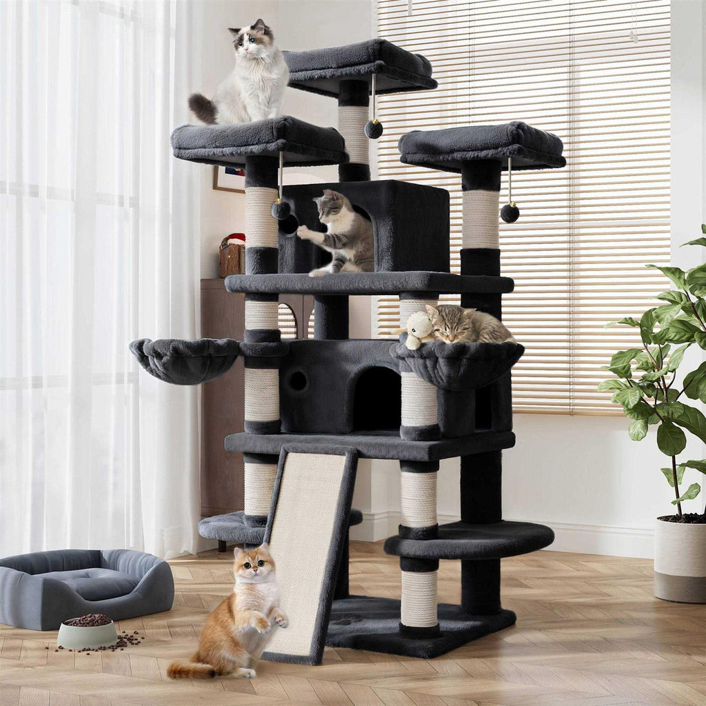 68 Inch Cat Tower with Scratching Posts T1977