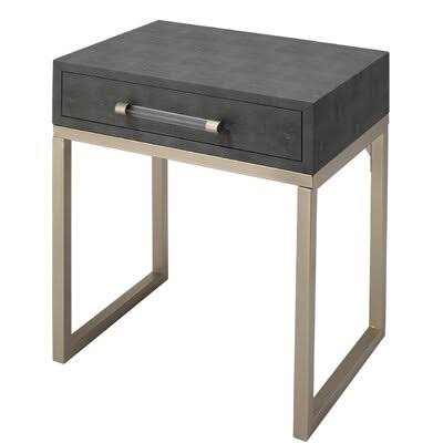 Gold Flamingo Sled End Table with Storage C9028
