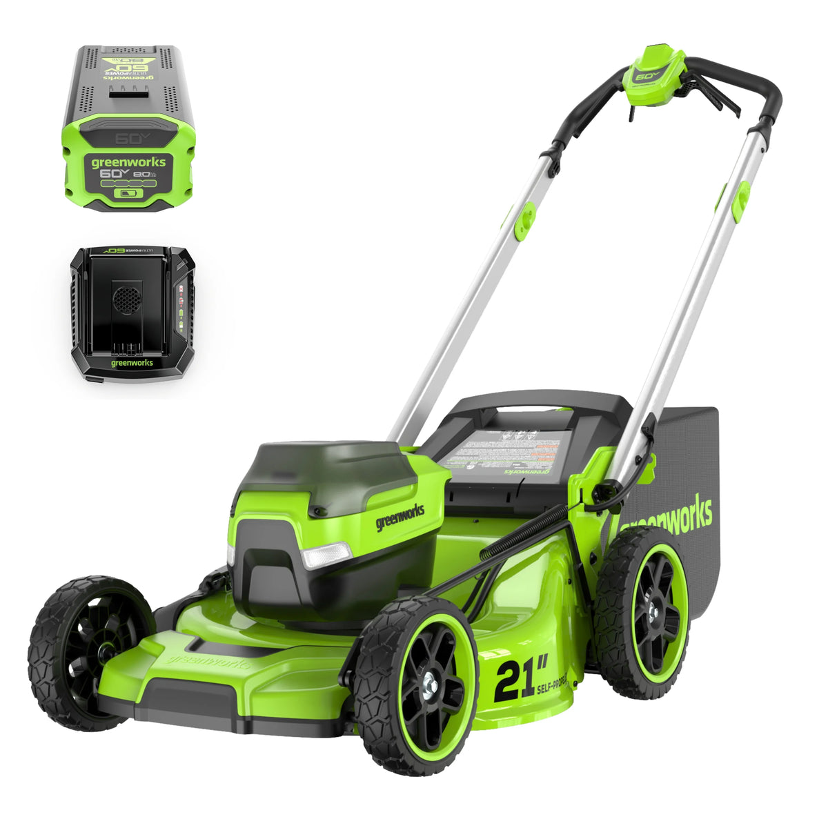 60V 21 Self Propelled Lawn Mower with 8.0 Ah Battery & Charger D814473