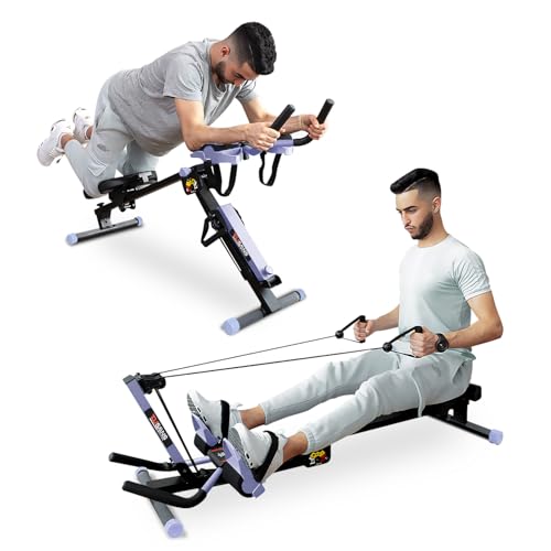 Foldable Rowing Machine with LED Monitor U49342