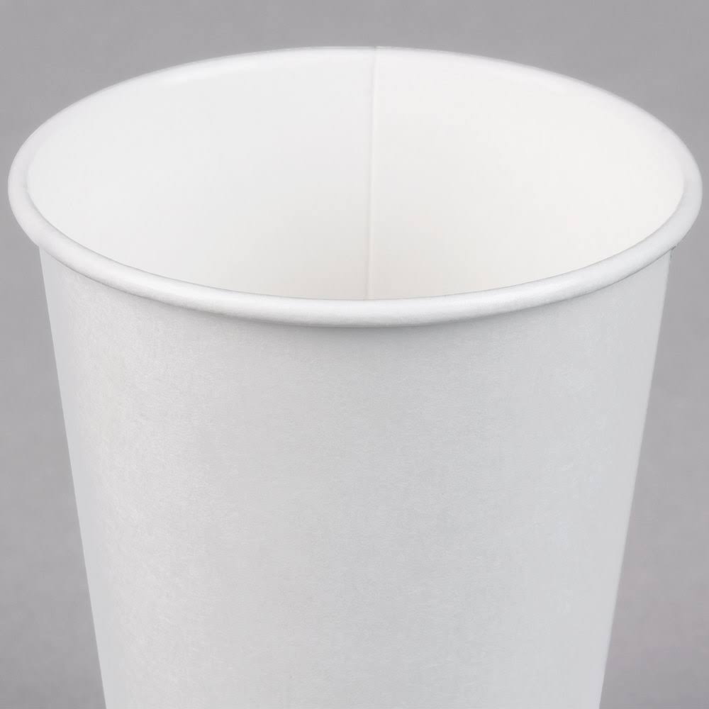 12 oz White Poly Paper Hot Cup N581