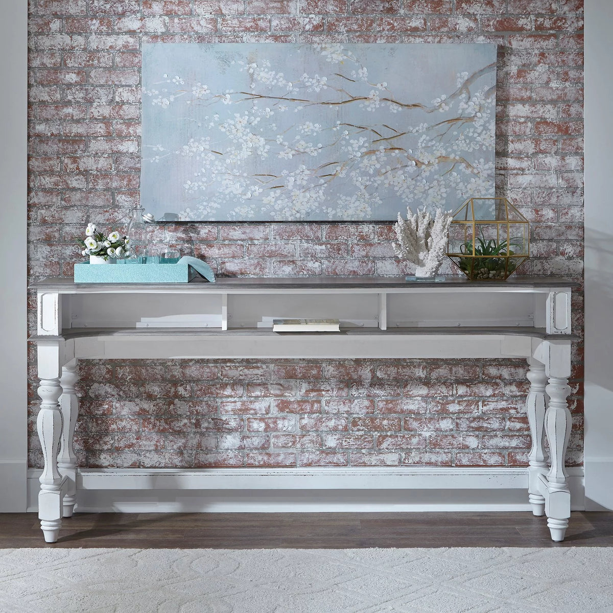 White Console Bar Table K9516