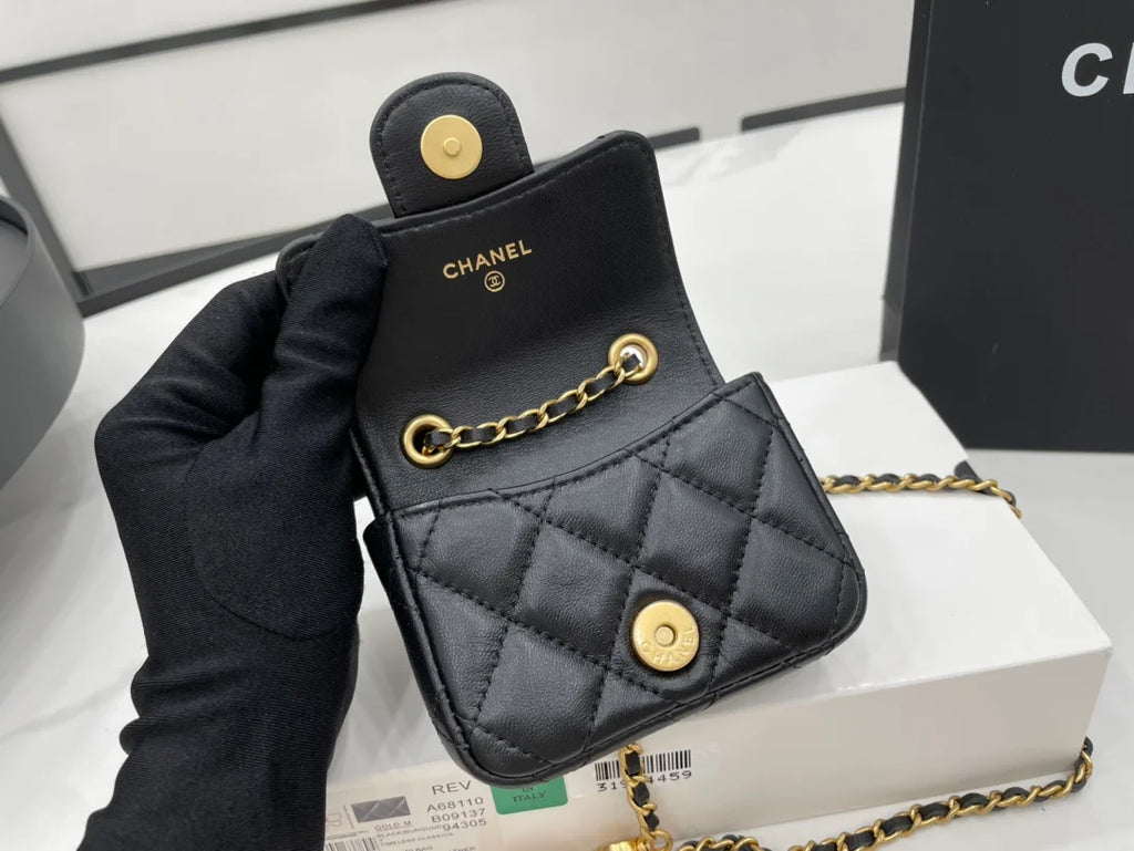 Black Mini Flap Bag G739