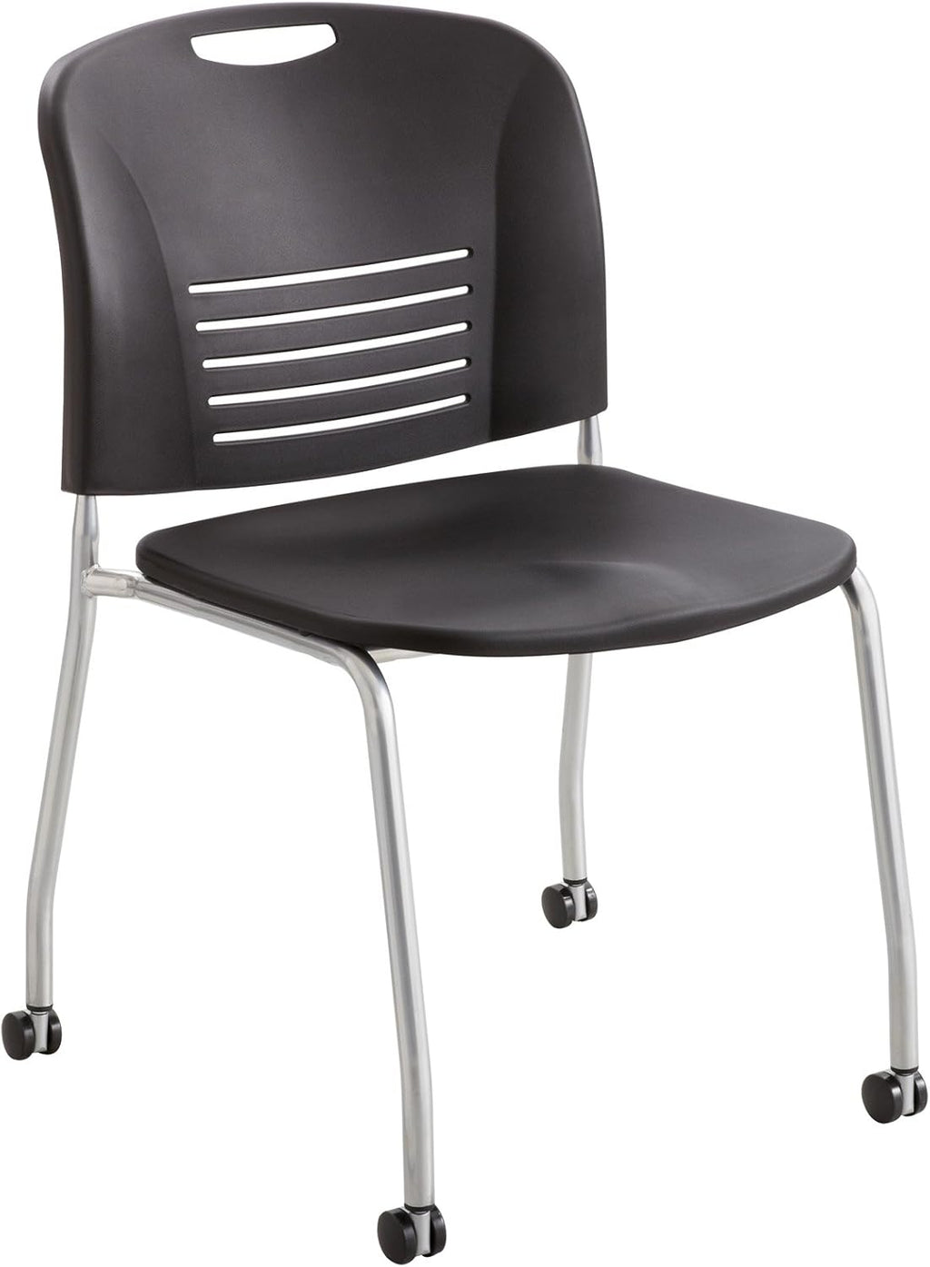 Black Stack Chair with Casters, Qty. 2 G91787