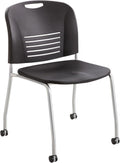 Black Stack Chair with Casters, Qty. 2 G91787