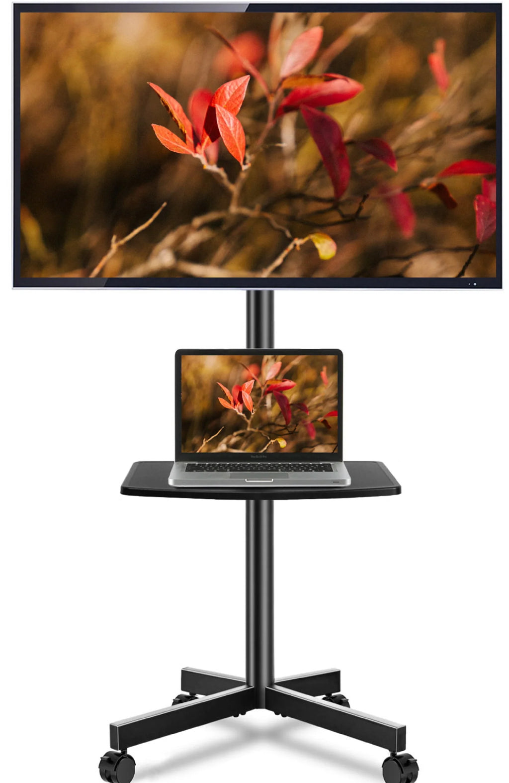 Black Rolling TV Stand for 32 to 60 inch Flat Panel TVs H25893