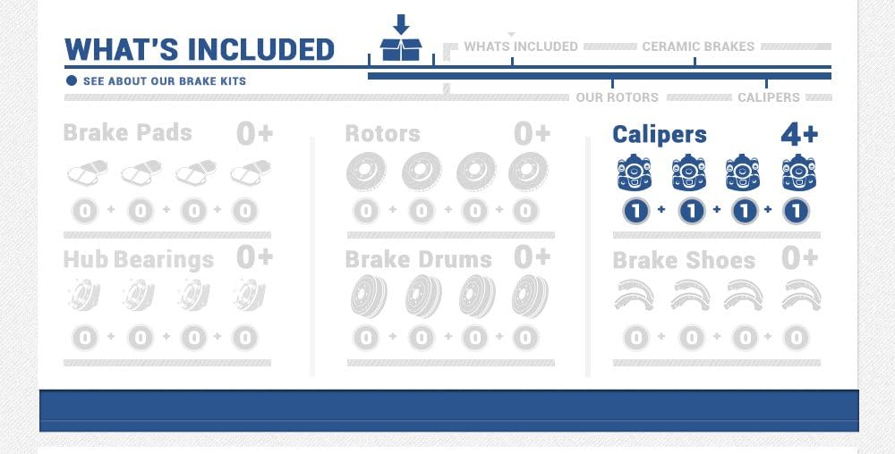 Semi-Loaded Calipers and Hardware Brake Kit Z275519