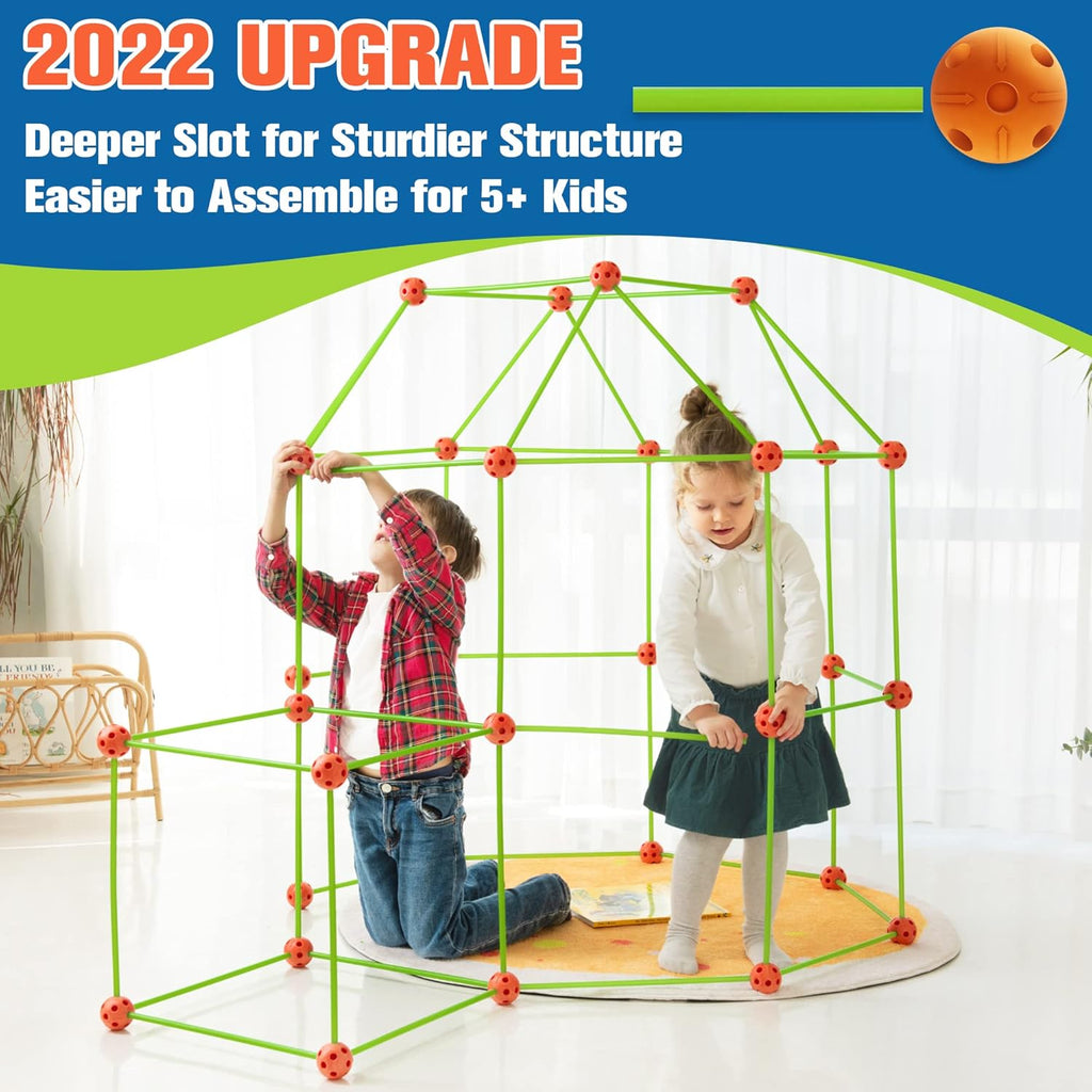 130 Pieces Fort Building Kit STEM Toy N2558