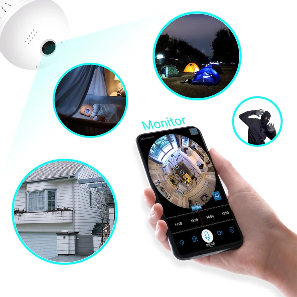 1080p 360 Degree WiFi IP Camera with Night Vision U97697