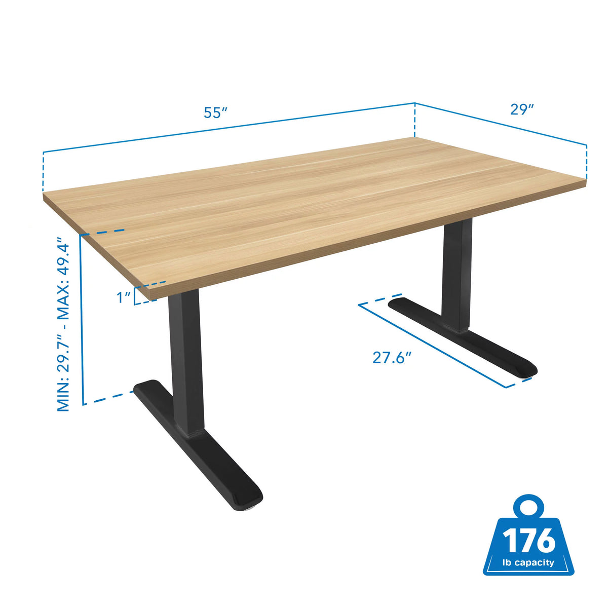 Electric Sit-Stand Desk with Tabletop D62317