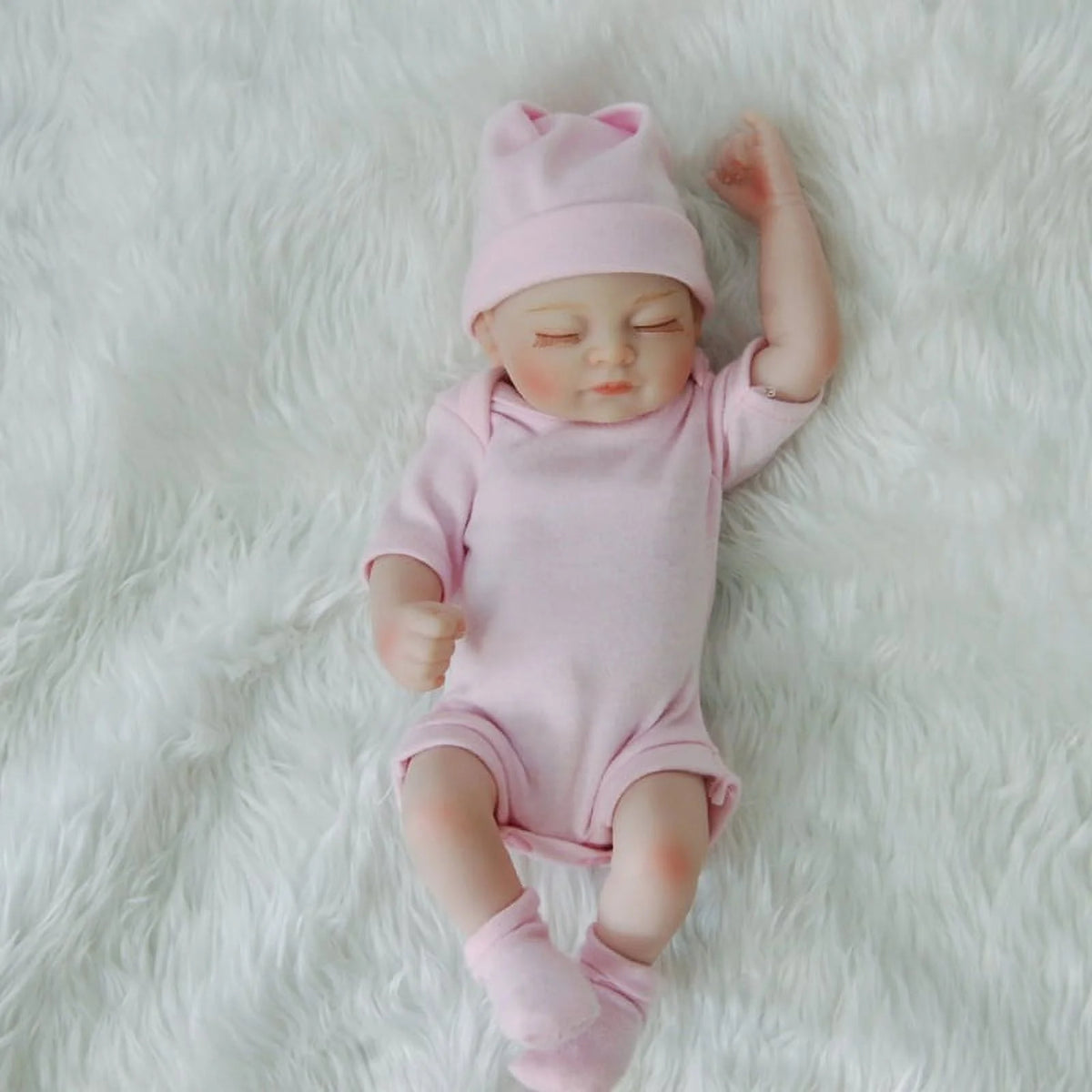 10inch Full Body Silicone Reborn Baby Doll with Clothes & Accessories C410699