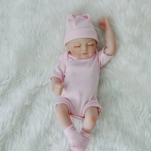 10inch Full Body Silicone Reborn Baby Doll with Clothes & Accessories C410699