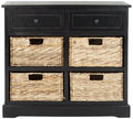 2-Drawer Storage Unit with 4 Wicker Baskets Z1388
