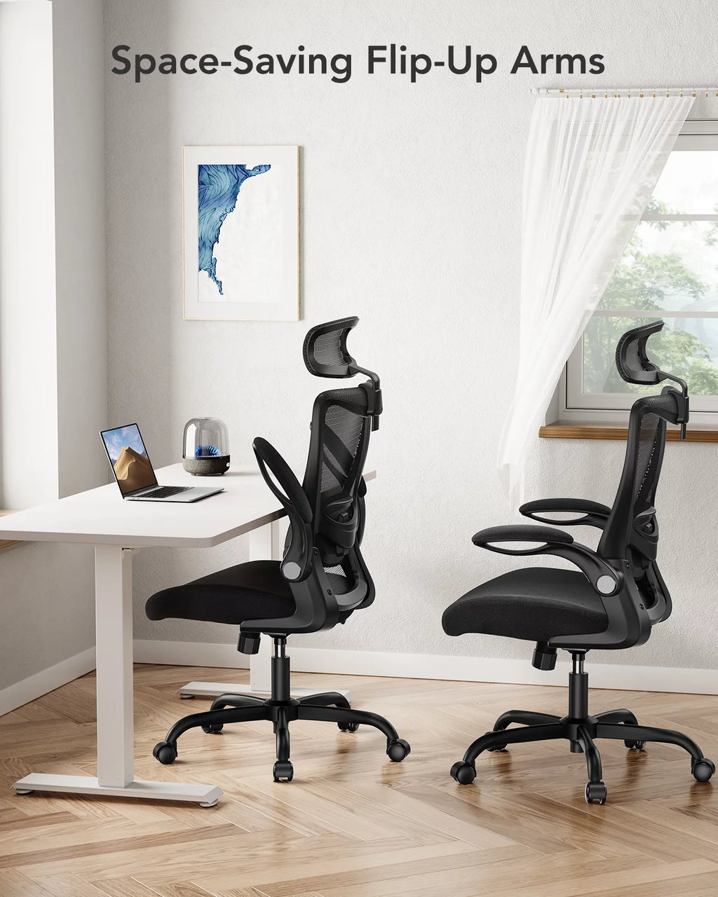 High Back Mesh Ergonomic Office Chair with Lumbar Support & Headrest W701960