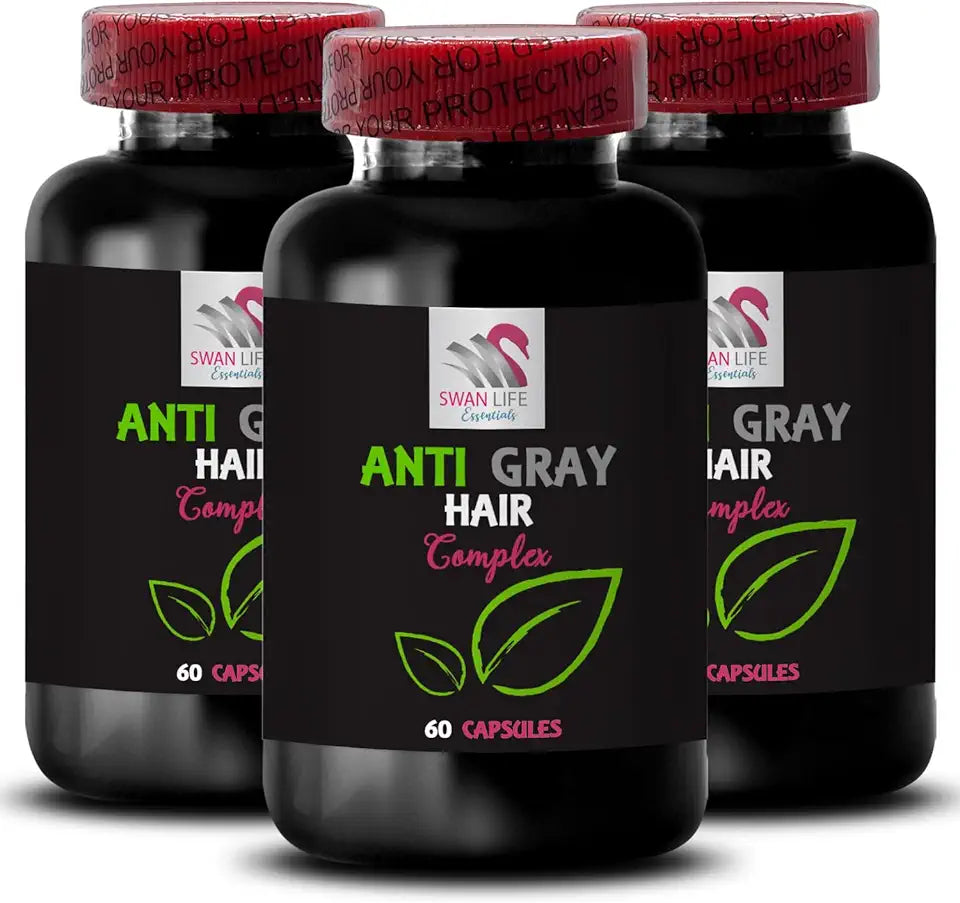 Anti Gray Hair Pills 3 Bottles 180 Capsules Q609134