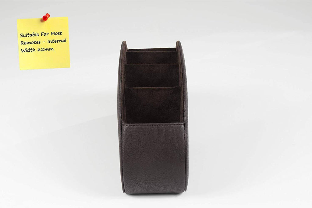Brown TV Remote Caddy Organizer with 5 Compartments N5382