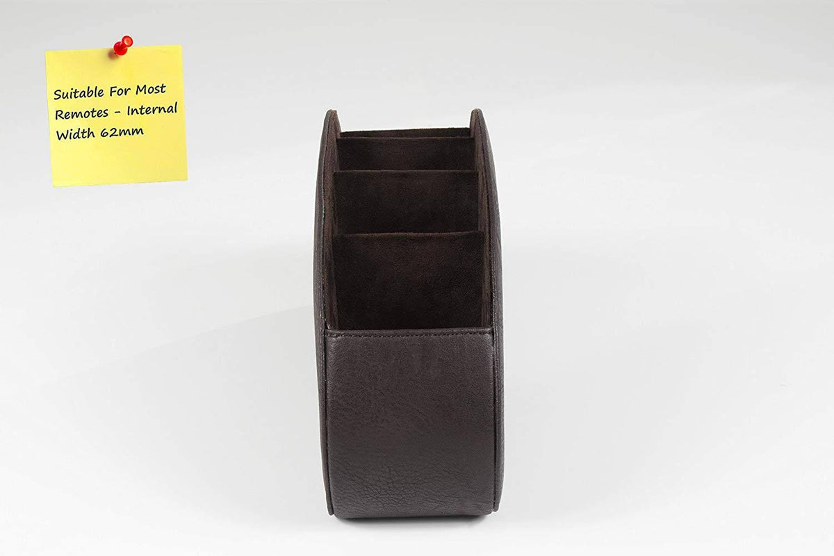 Brown TV Remote Caddy Organizer with 5 Compartments N5382