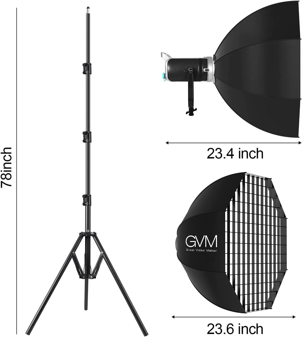 200W Bi-Color LED Video Light with Softbox Z443