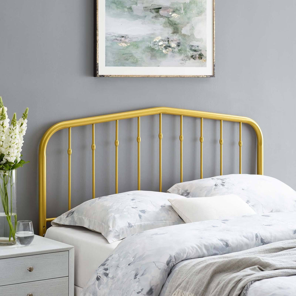 Black Queen Metal Headboard A3325
