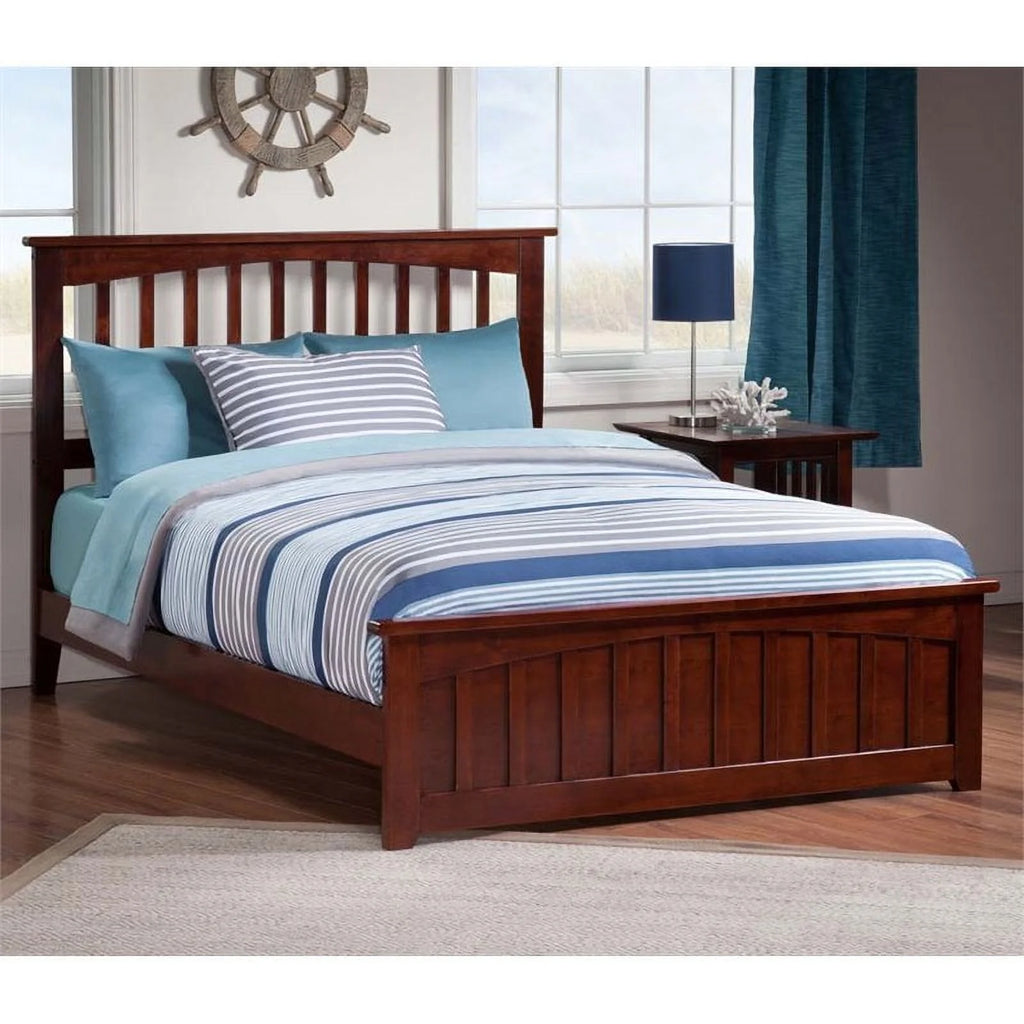 Solid Wood Full Spindle Bed with Headboard F345782