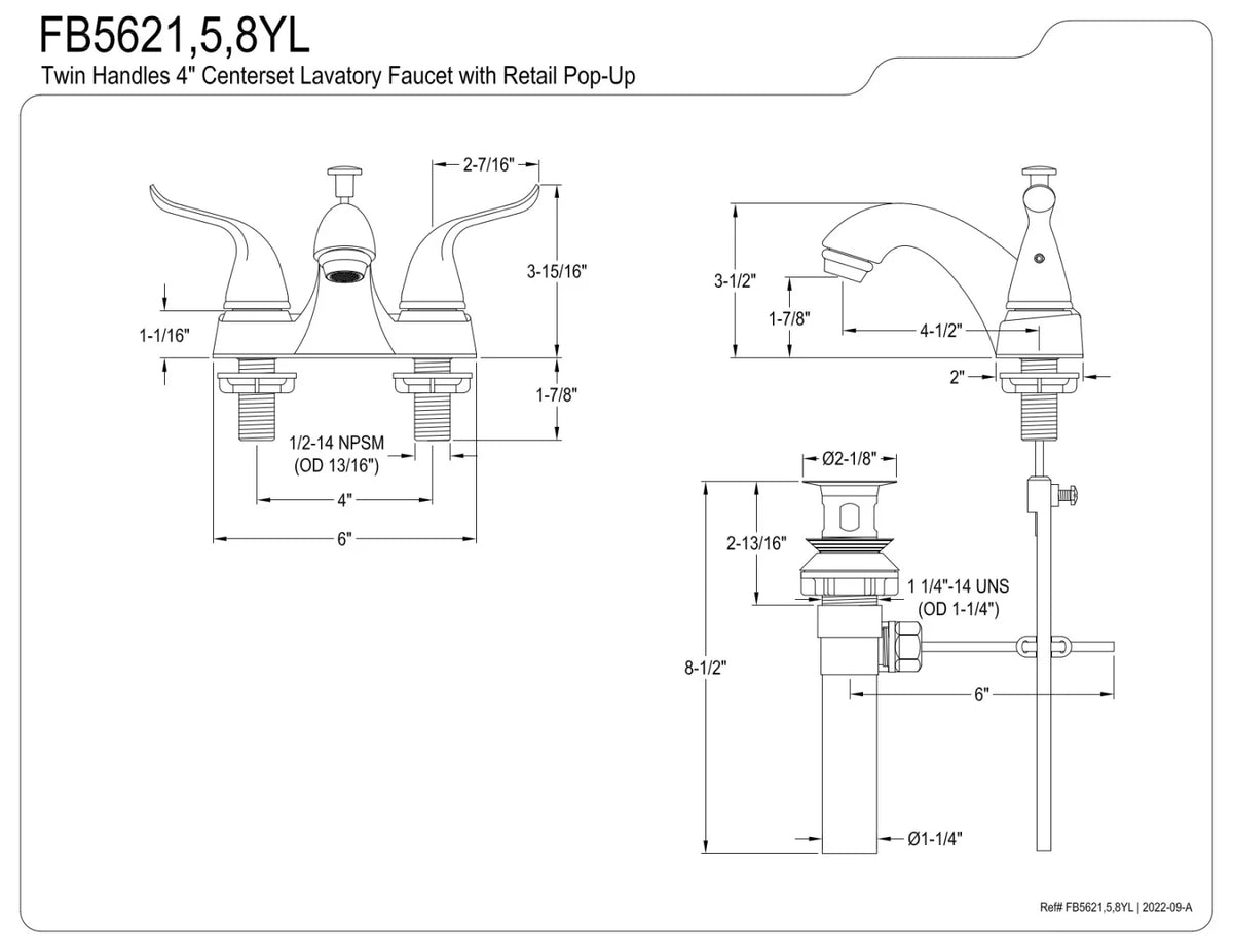 4 in. Centerset Brushed Nickel Bathroom Faucet F111