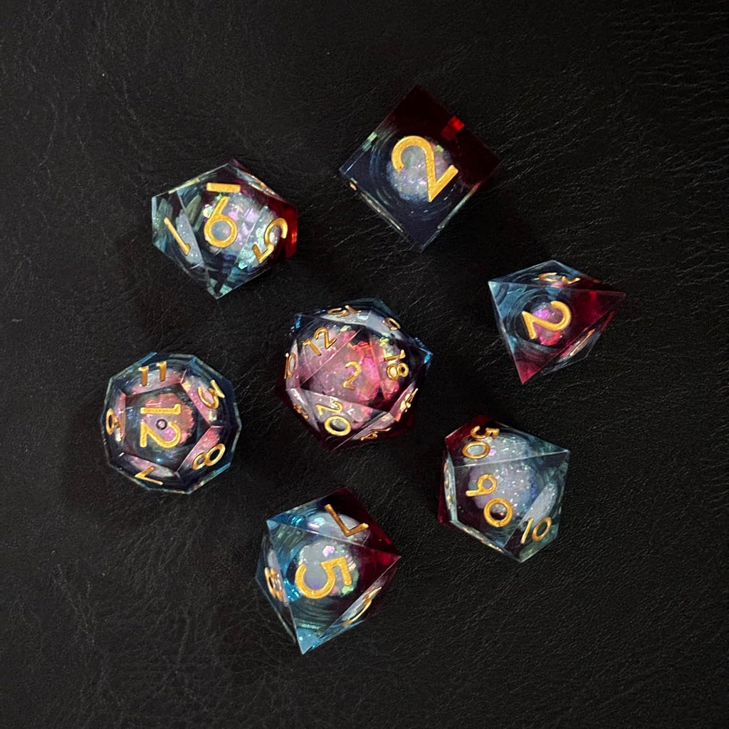 7 PCS Floating Liquid Cores Polyhedral Dice Set L48712