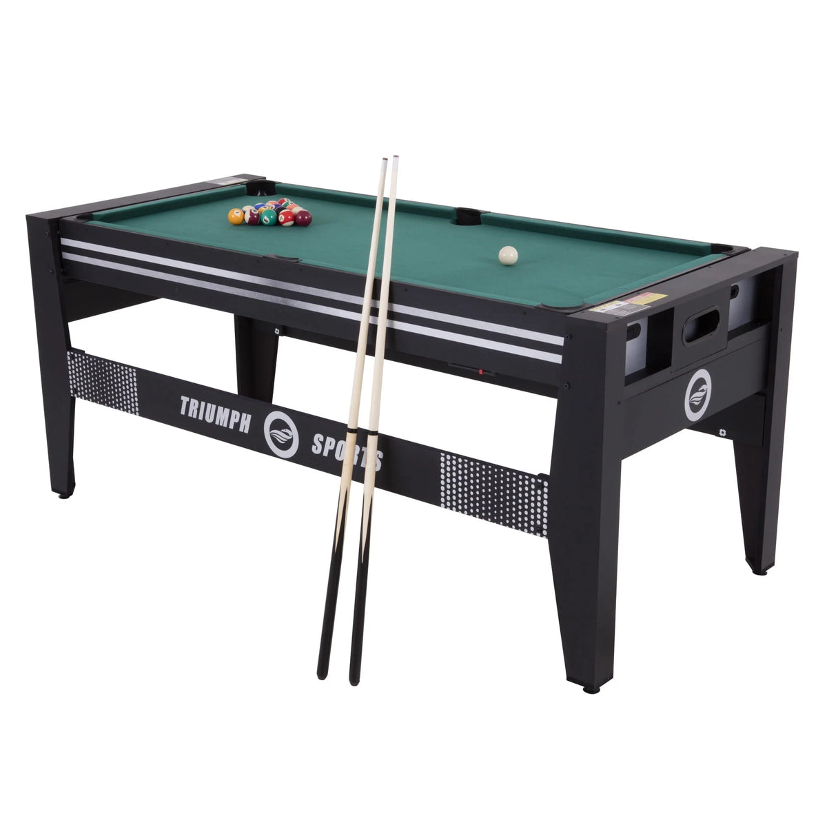 4 in 1 Multi Game Swivel Table with Air Powered Hockey, Table Tennis, Billiards, and Launch Football T7220