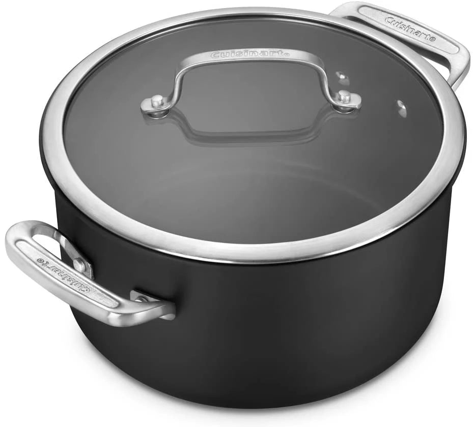 6-qt Anodized Stock Pot with Glass Lid L1732