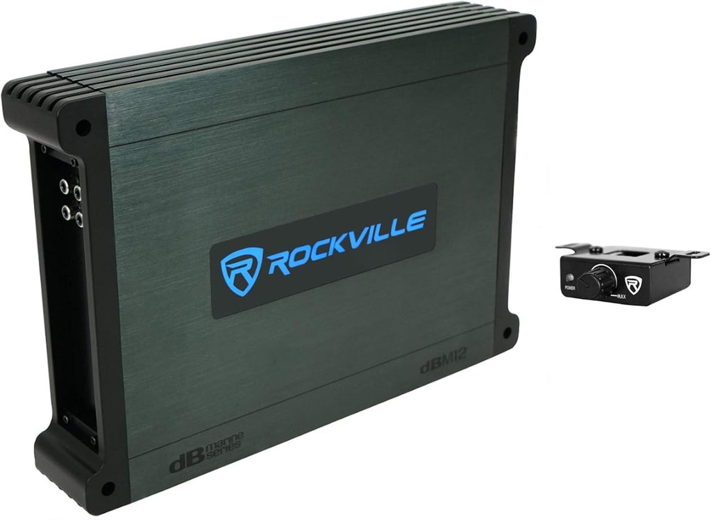 10" 800w Marine Loaded Subwoofer Enclosure Bundle with 2000w Mono Amplifier and Install Wire Kit (3 Items) O24277
