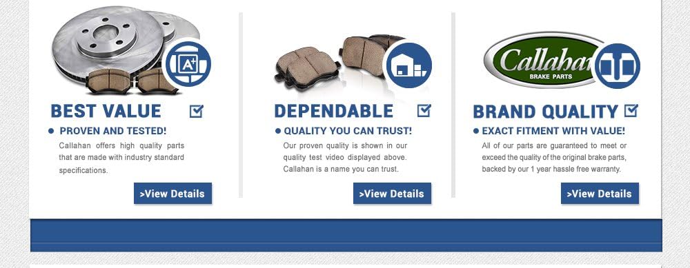 6 Lug Brake Disc Rotors with Ceramic Brake Pads and Clips E963738