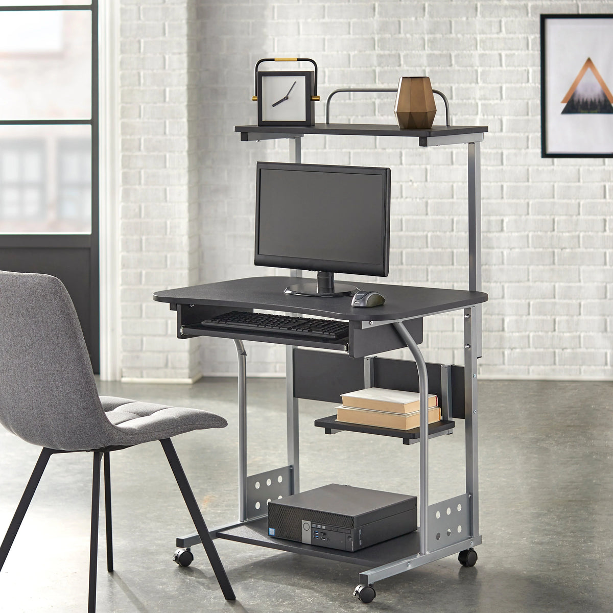 Espresso Mobile Computer Desk N97145