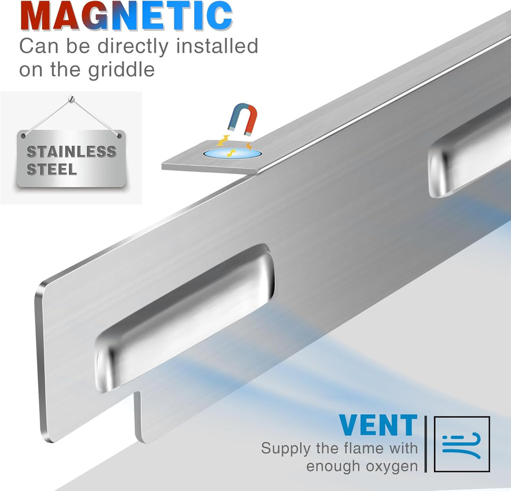 Silver Stainless Steel Wind Screen for 28 Inch Griddle C546197