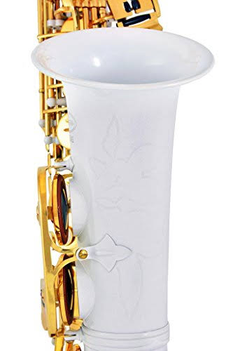 White-Gold Keys Alto Saxophone with Case O167681