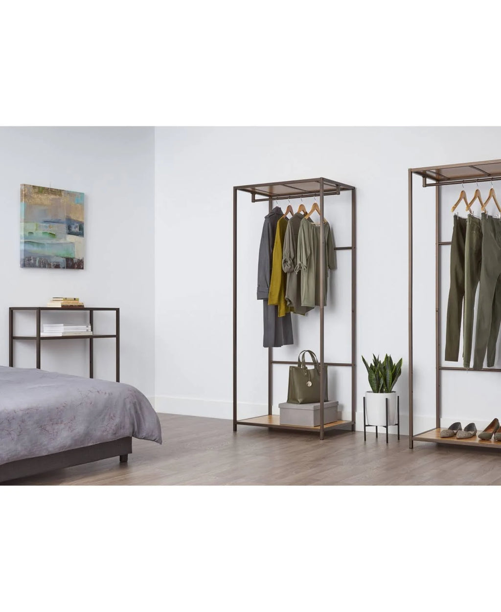Bronze Anthracite Bamboo Garment Rack E394