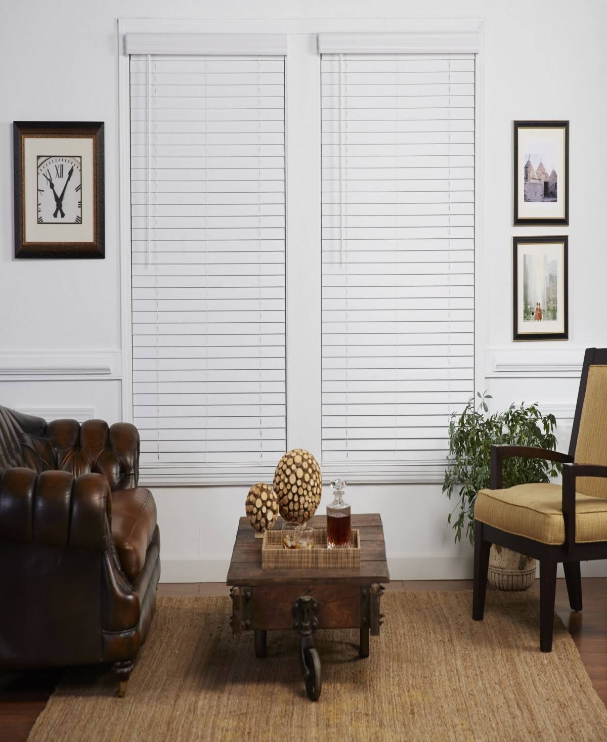 Cordless Faux Wood Venetian Blind J2291