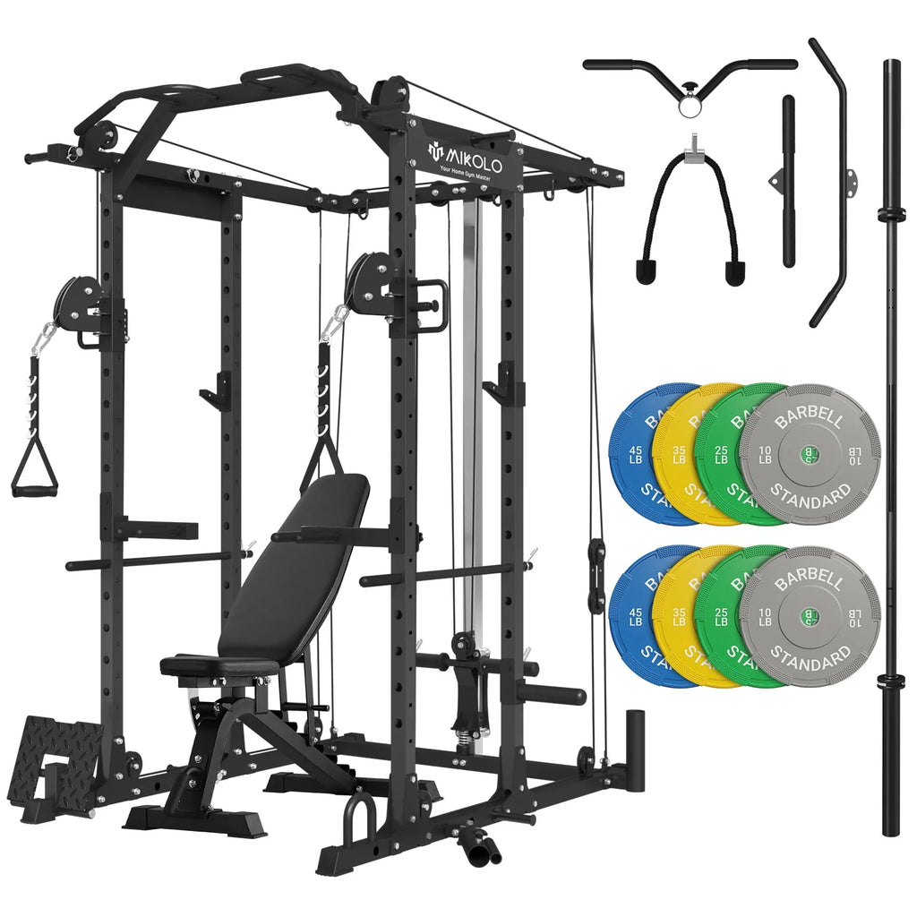 1500 lbs Power Rack Cage with Cable Crossover Machine B3061