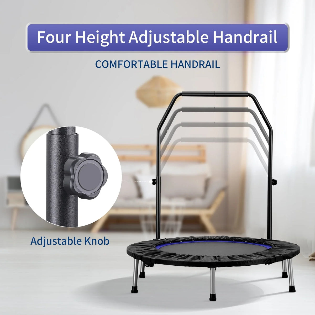 40 Mini Trampoline Rebounder with Adjustable Foam Handle H604231