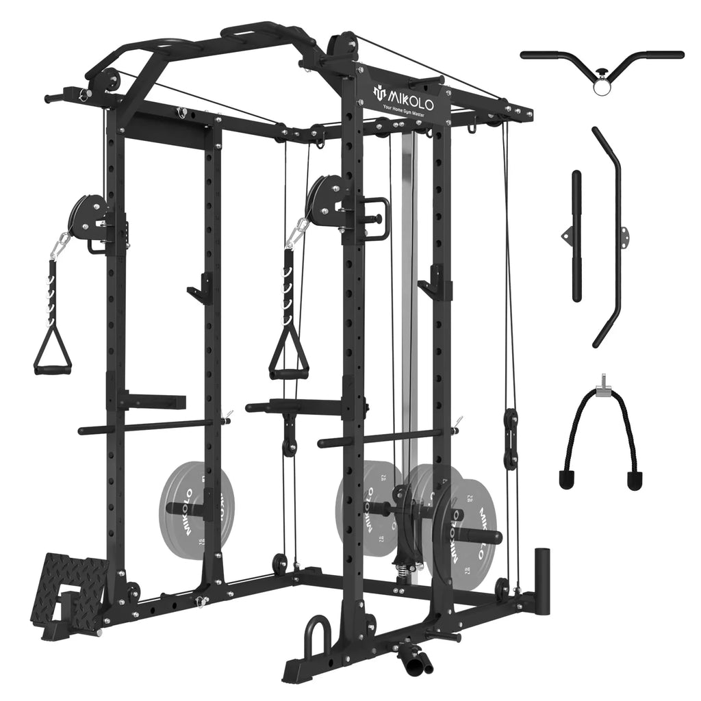1500 lbs Power Rack Cage with Cable Crossover Machine B3061