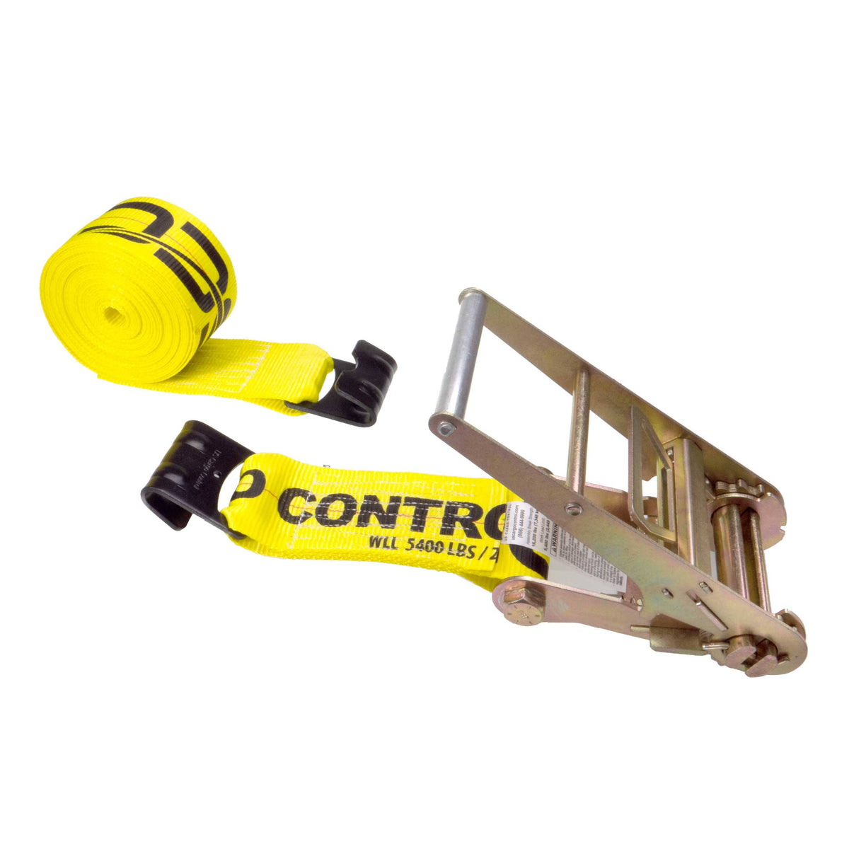 Yellow Ratchet Strap with Flat Hooks B864153