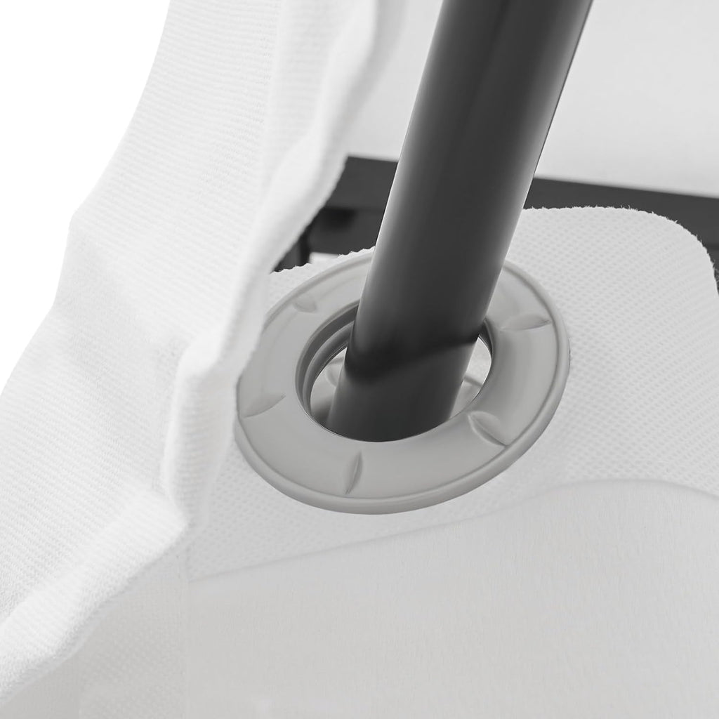 Portable Dressing Room Frame with 4 Wheels, White, 88.18 lbs Capacity H21454