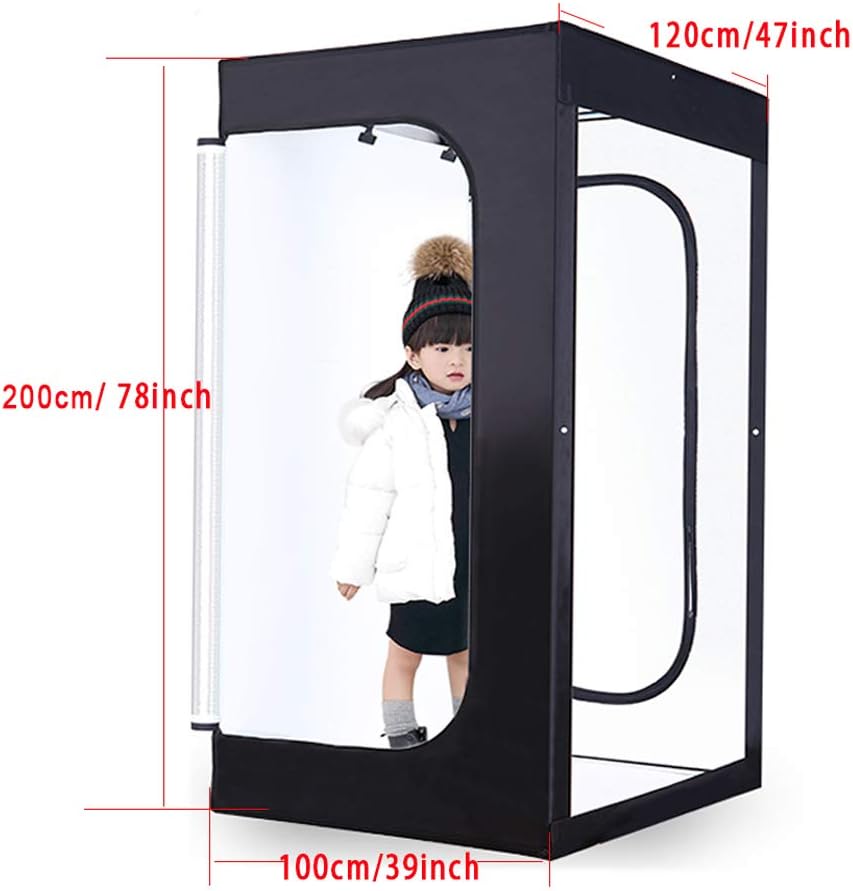 LED Studio Lightbox with 3 Colors Backdrops and Carrying Bag I9370